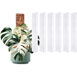 D Shape Sphagnum Moss Pole for Climbing Plants - 6 Pcs 17 Inch Plastic Stackable Plant Support, Designed for Monstera & Indoor Plants with Enhanced Stability