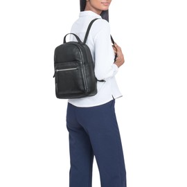 STILORD 'Luisa' Vintage Backpack Women's Small Leather Backpack Handbag Leather Backpack Backpack Waterproof Daypack Women's Backpack Leather Backpacks, black