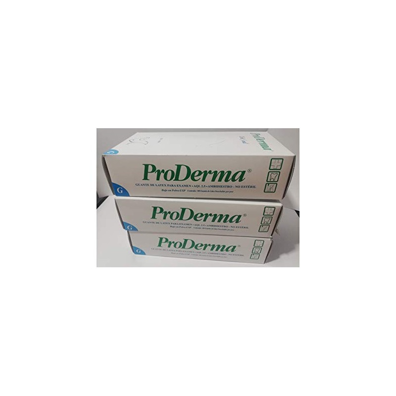 PRODERMA Guante DE Latex NO ESTERIL Grande