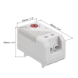 sourcing map Mechanical Switch Thermostat KTO011 Cabinet Temperature Controller -10-50°C Adjustable Normally Closed (N.C) Temperature Control Switch