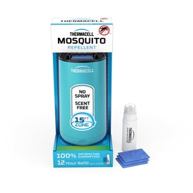 Thermacell Mosquito Repeller Patio Shield; Includes 12-Hour Refill; 15 Foot Zone of Protection; Highly Effective Mosquito Repellent for Patio; Bug Spray Alternative; Scent Free