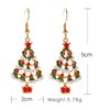Wendalern Christmas Tree Earrings Gold Christmas Hook Earrings Enamel Christmas