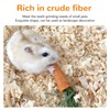 20pcs Carrot Shaped Hamster Toy Teeth Grinding Decorative Crude Fiber