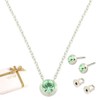 Jewelry Shop M Japanese-made Birthstone Necklace and Earrings Set with