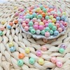 Fiozroor 200 Pcs 8mm Iridescent Colorful Pearl Craft Beads