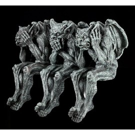 PTC 5 Inch Gargoyle See, Hear, Speak No Evil Shelf Sitters Statue Figurine