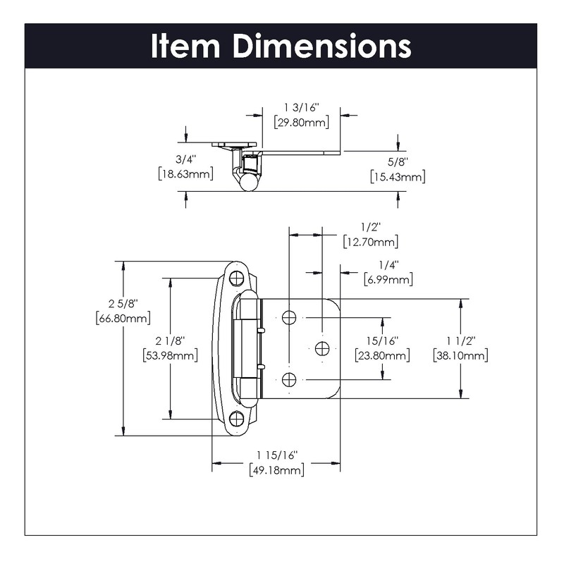 Hickory Hardware P244-CLX Variable Overlay - Easy Installation - Traditional