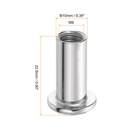sourcing map M8x20mm Hex Socket Head Insert Nut Screw Post Sleeve Nut Furniture 30pcs