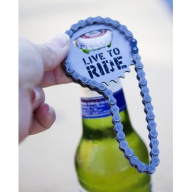 Boxer Gifts - Fahrradkette Flaschenöffner – Praktisches Fahrrad Geschenk für Radfahrer, Männer & Frauen - Lustiges Miniatur Fahrrad Rennrad Deko Gadget - Live to Ride - 12.5x5.5x1 cm