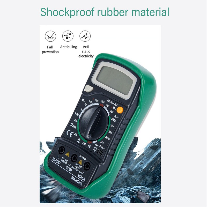 Digital Multimeter NCV High Accuracy LCD Display Handheld Voltage Resistance