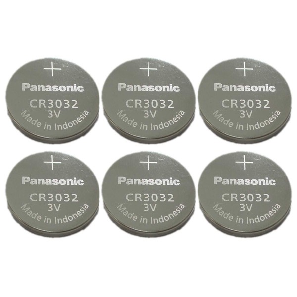 6-pack Panasonic Battery, Lithium Button Cell Cr3032- Cr 3032
