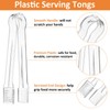 PEASUG 10 PCS Plastic Serving Tongs, Disposable Plastic Tongs, Clear