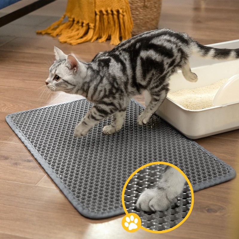 Cat Litter Mat New Size 23.6"x14.6" for Small Spaces, Upgrade