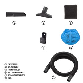 Armor All Armor All? AA155 1.5-Gallon 2 Peak HP Portable Wet/Dry Vacuum, Orange