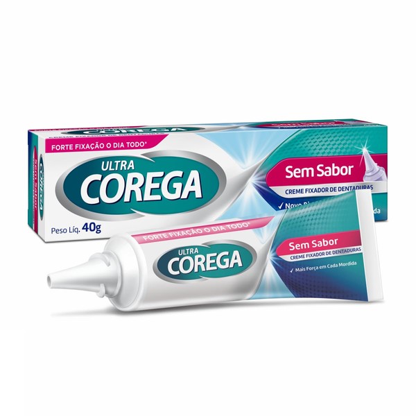 Ultra Corega Sin Sabor Crema Adhesiva para Prótesis Dentales 40g