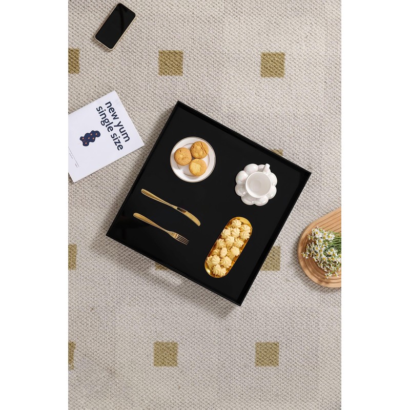 KEVJES King Size Acrylic Tray with Embedded Handle,No Need to