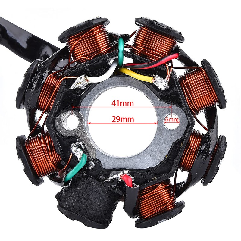 RUTU 8 Pole 5 Wire Coil,Magneto Stator Ignition Relay Coil