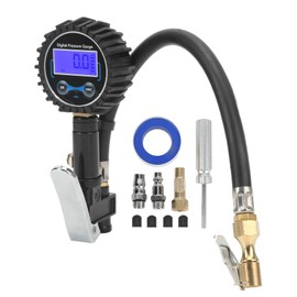 Medidor de Presión Llantas 0-200PSI Inflador de Neumáticos Alta Preciso Pantalla con Manómetro Pantalla Digital LCD 4 Unidades de Presión para Moto Coche Furgoneta Camión Autobús