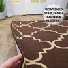 Rubber Backed Area Rug, 58 x 78 inch, Trellis Mocha
