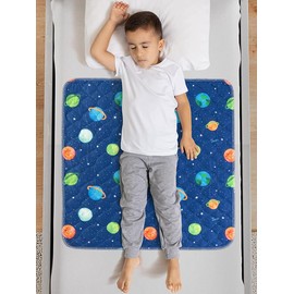 Potty Training Bed Pad, Mattress Protector for 100% Night Time Waterproof Protection|Galaxy|Lifesaver for Mattress Whilst Night Time Toilet Training|Easy To Wash & Dry|Fits Toddler & Single Size Bed
