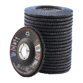 Merryland Flap Disc 4 1/2 inch Metal for Angle Grinder, 4.5inch 80 Grit T29 Flap Wheel 20 Pack, Blue Zirconium Corundum INOX Stainless Steel Iron Universal, Craft-Line FC1107414-20
