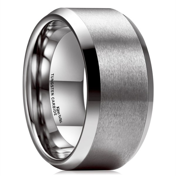 King Will Basic 10mm Tungsten Carbide Ring for Men Matte