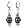 Greendou Fashion Jewelry 12mm Tahitian Black Peacock Sea Shell Pearl