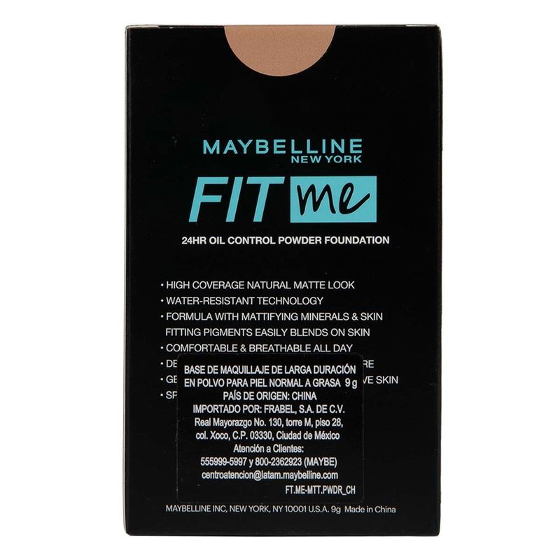 Base Maquillaje Maybelline Fit Me