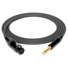enoaudio Mogami 2534 Quad Professional Studio Cable Balanced Neutrik Gold XLR Female - 6.3 mm TRS Jack HiFi, Grey, 0.5 m