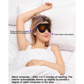 Hochoek Sleep Mask - Ventilate, Senseless, Ergonomics 3D, Side Sleeper