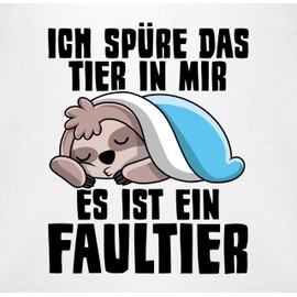 Shirtracer - Baby Bib - Sayings - Ich spüre das Tier in mir es ist ein Sloth, 2 White