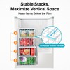 iSPECLE Chest Freezer Organizer Bins - 8 Pack Stackable Freezer