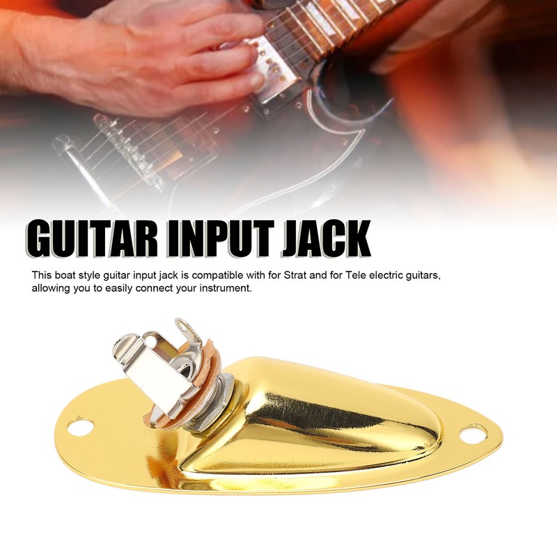 Guitar Input Jack Boat Style 6.35mm Metal Electric Guitar Input