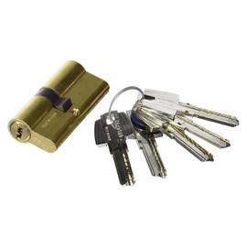 Tesa Assa Abloy T65D3040L Security Cylinder, T60 DS, Double Clutch, Long Lave, Wrench, Brass, 30 x 40 mm