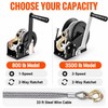 Manual Hand Crank Winch with 33 ft Steel Cable, 800/3500