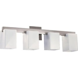 Quorum 5076-4-65 Contemporary Modern Four Light Vanity from Modus collection in Pewter, Nickel, Silver finish,