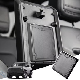 Compatible with Ford Bronco U725 2021 2022 2023 2024 2/4-Door (Not fits bronco sport) Multiple Center Console Hidden Organizer Storage Insert Tray Armrest One-Touch Hidden Storage Box Container Cover