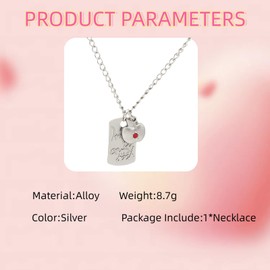 Ticome Love Deepspace Necklace Games Fan Zinc Alloy Plated Silver Apple When U Come Back Fashion Jewelry Pendant Choker for Woman Birthday Presents