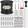 Toyeah 1/16" Wire Rope Kit with 300FT Vinyl Coated 304