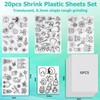 WECUTE Pack of 225 Shrink Film Set, 20 Sheets A4