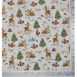 Henry Glass & Co. Christmas Fabric Santas Friends Deer HENRY GLASS Quilters Cotton HALF  YARD BTHY