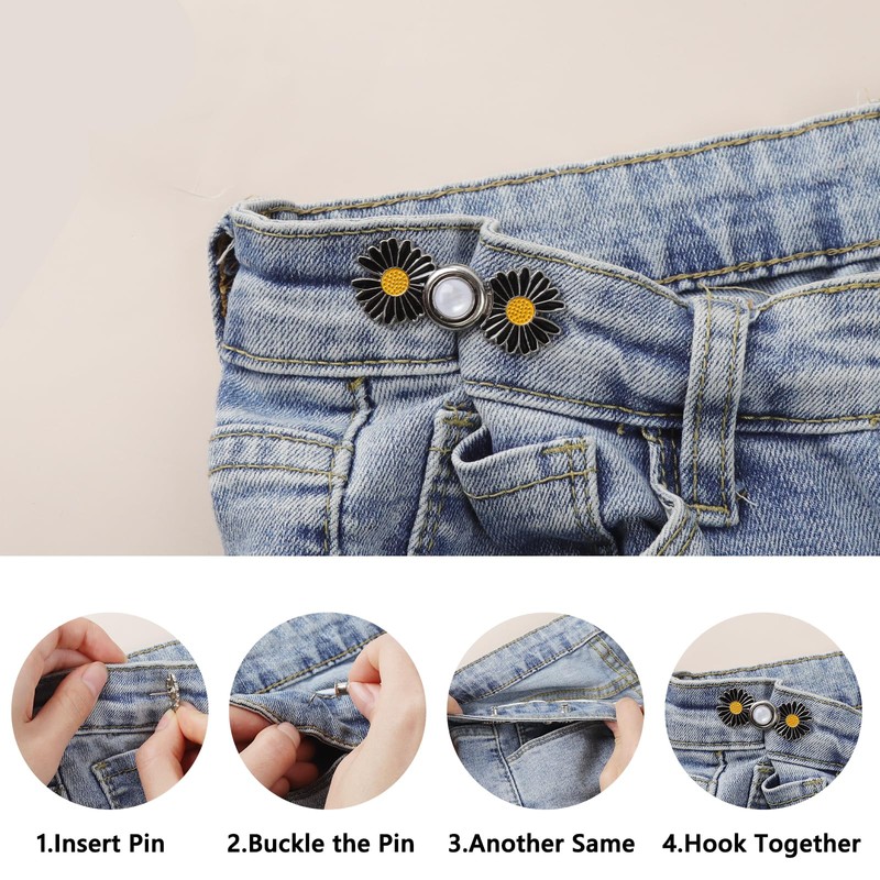 Maxqzin 6 Set Adjustable Pant Waist Tightener, Pant Tighteners For