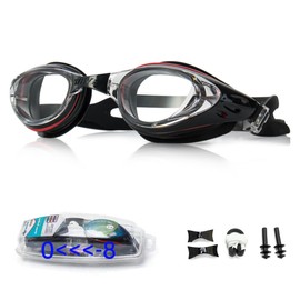 FERNYE Swimming Goggles,Nearsighted Swim Goggles Anti Fog UV,Prescription Swim Goggles for Men Women Junior Youth