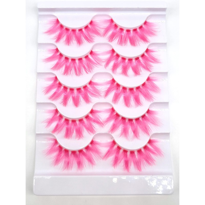 MISSLADY 18mm Colored Lashes 3D Faux Mink False Eyelashes -