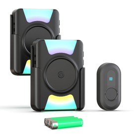 CallToU Hearing Impaired Doorbells with Vibration, 1000FT Wireless Battery-Powered Door Bells with Flashing Light, 110dB Loud Doorbell, Portable Door Bell for Deaf People, 4 Modes