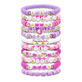 FUNTE® Colorful Friendship Bracelet, 11pcs T-a-y Bracelets -l-o-r Set Singer Jewellery Music Party Jewelry Accessories For Fans Beaded Bracelet Friendship Bracelet