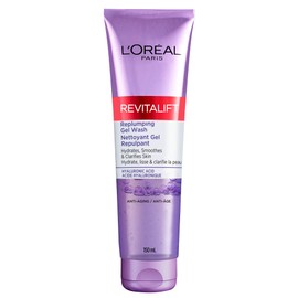 L'Oreal Paris Revitalift Replumping Gel Face Wash Cleanser With Hyaluronic Acid, Suitable for Sensitive Skin, 150 Ml, 150 Milliliters