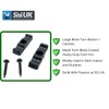 Large Black Turn Buttons & Screws Latch Thumb Catches Black