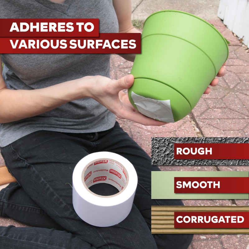 XFasten Double Sided Tape Removable, 1.5-Inch by 15-Yards (Pack of