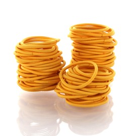 My Lello Hair Elastics Hair Ties, Professional Grade Ponytail Holders - 100 Pack Yellow Gold